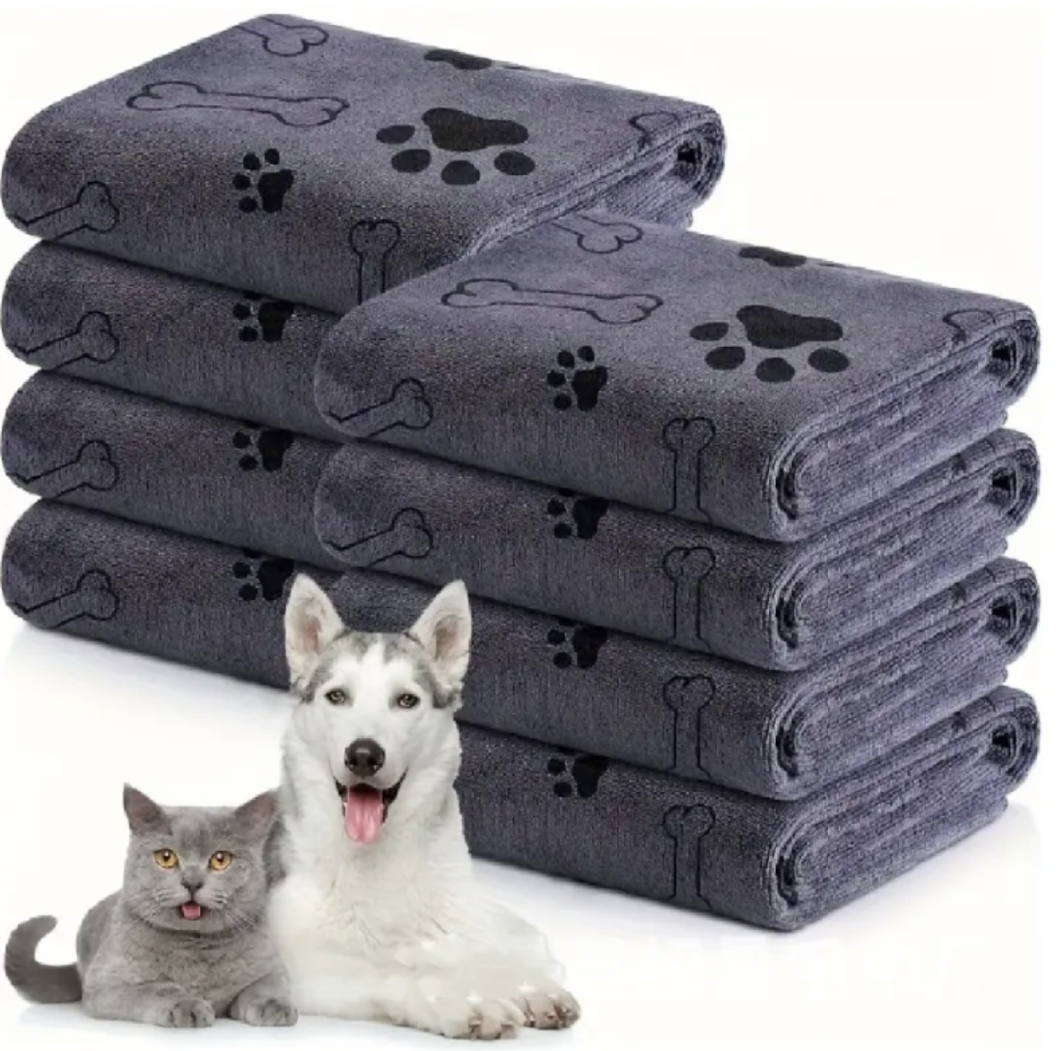 Toalla de Microfibra con Estampado de Mascotas 🐾💧 | Para Toda la Familia