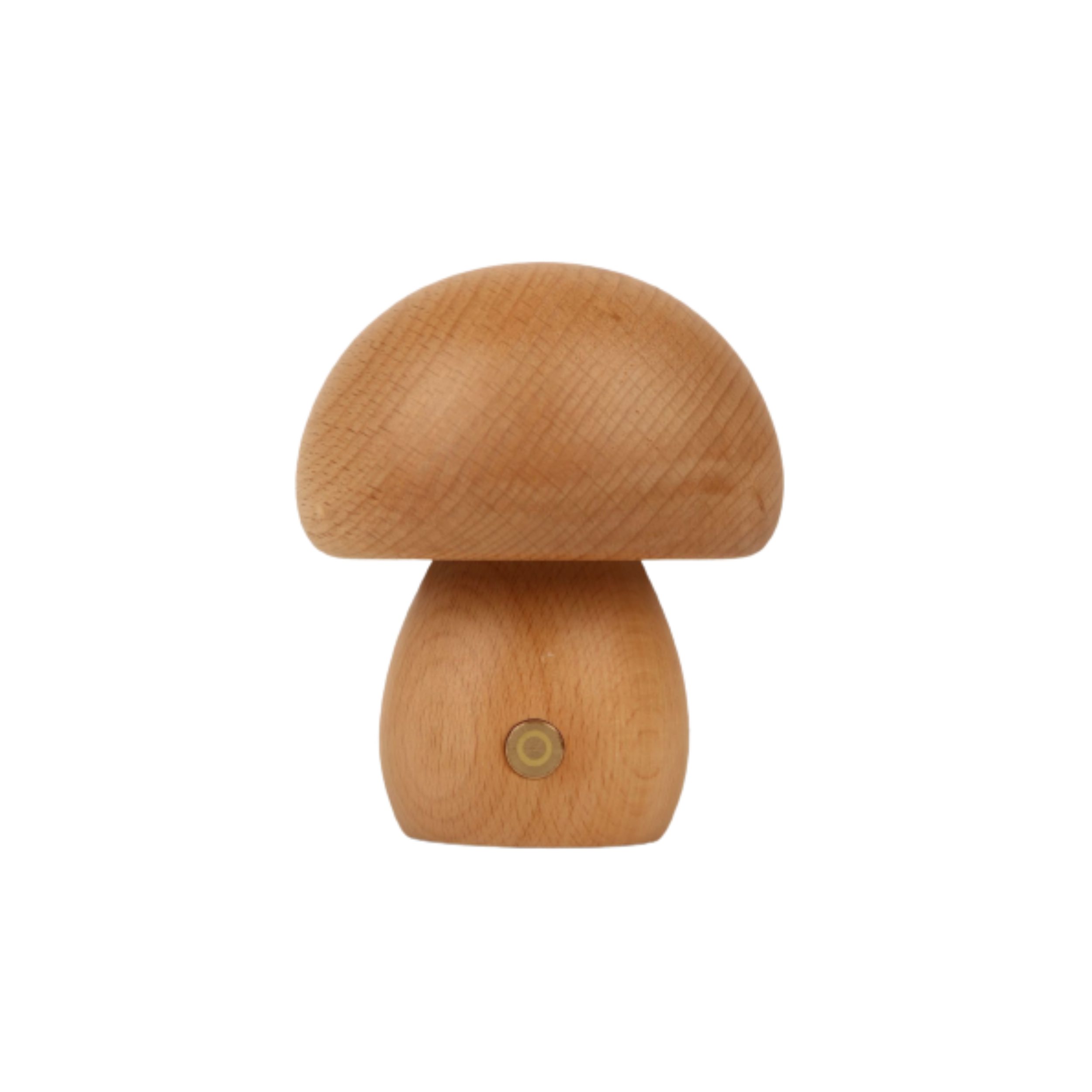 Lámpara LED de Noche de Madera en Forma de Hongo - Recargable y Portátil