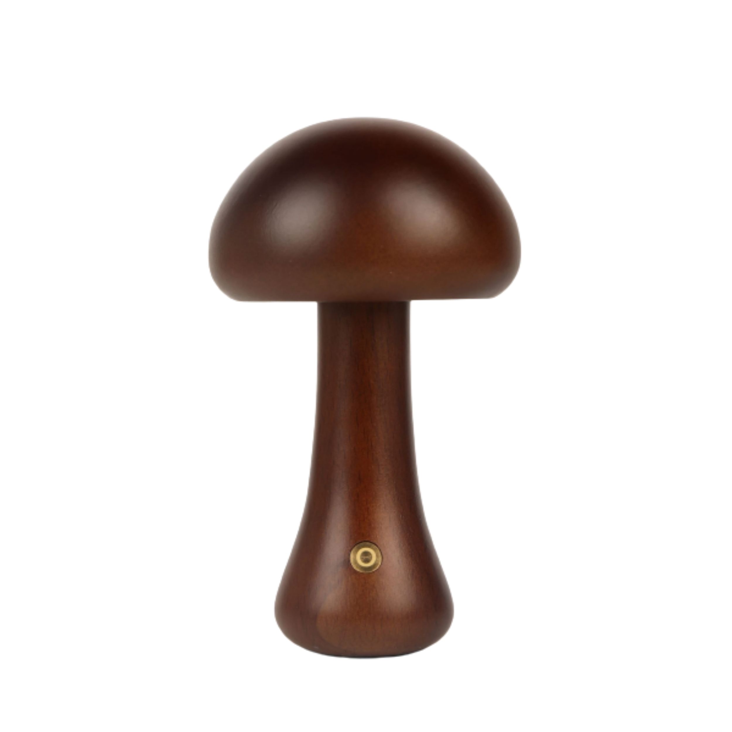 Lámpara LED de Noche de Madera en Forma de Hongo - Recargable y Portátil