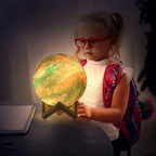 Lámpara Luna 3D LED 16 Colores con Base 🌙✨ | Magia en tu Hogar