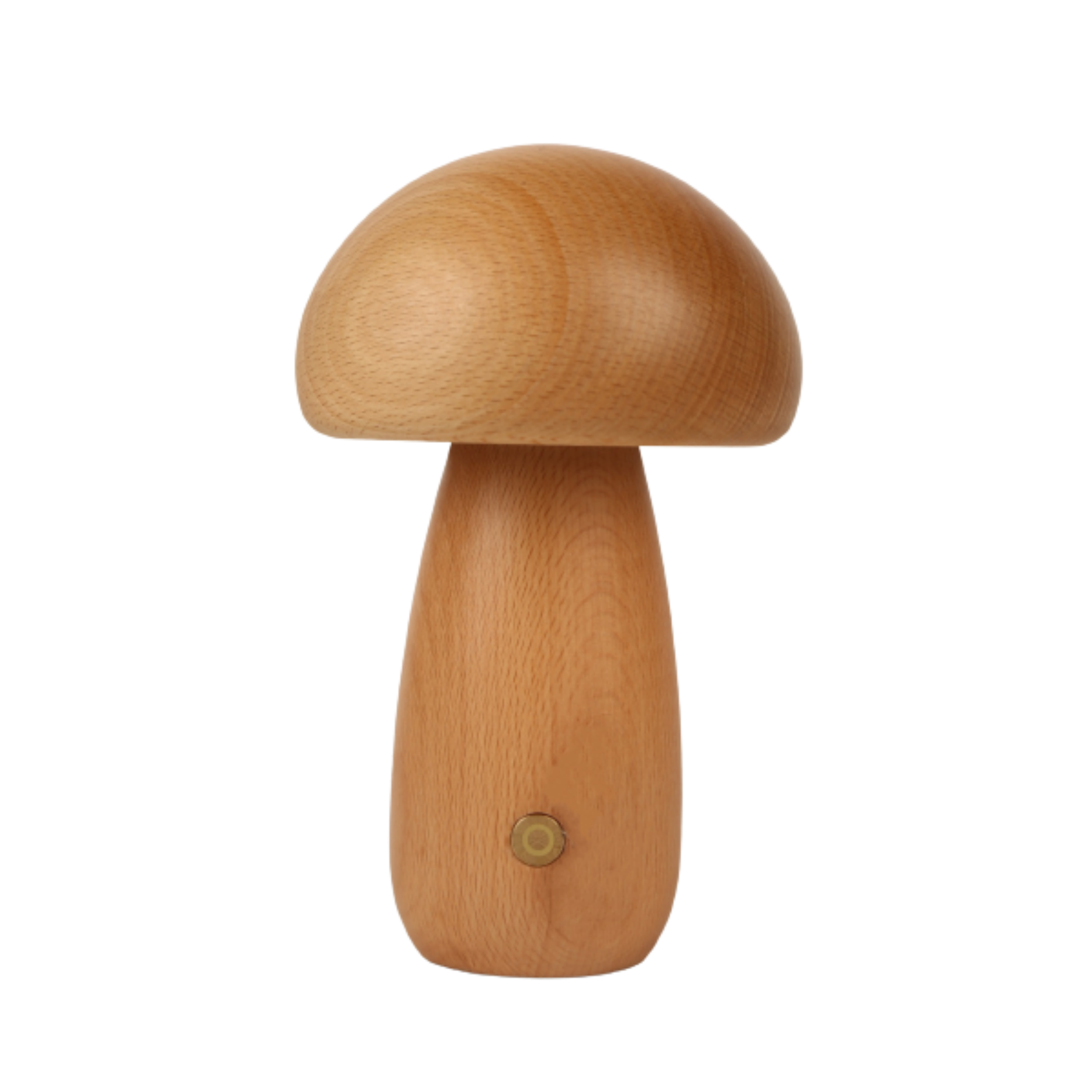 Lámpara LED de Noche de Madera en Forma de Hongo - Recargable y Portátil