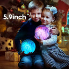Lámpara Luna 3D LED 16 Colores con Base 🌙✨ | Magia en tu Hogar