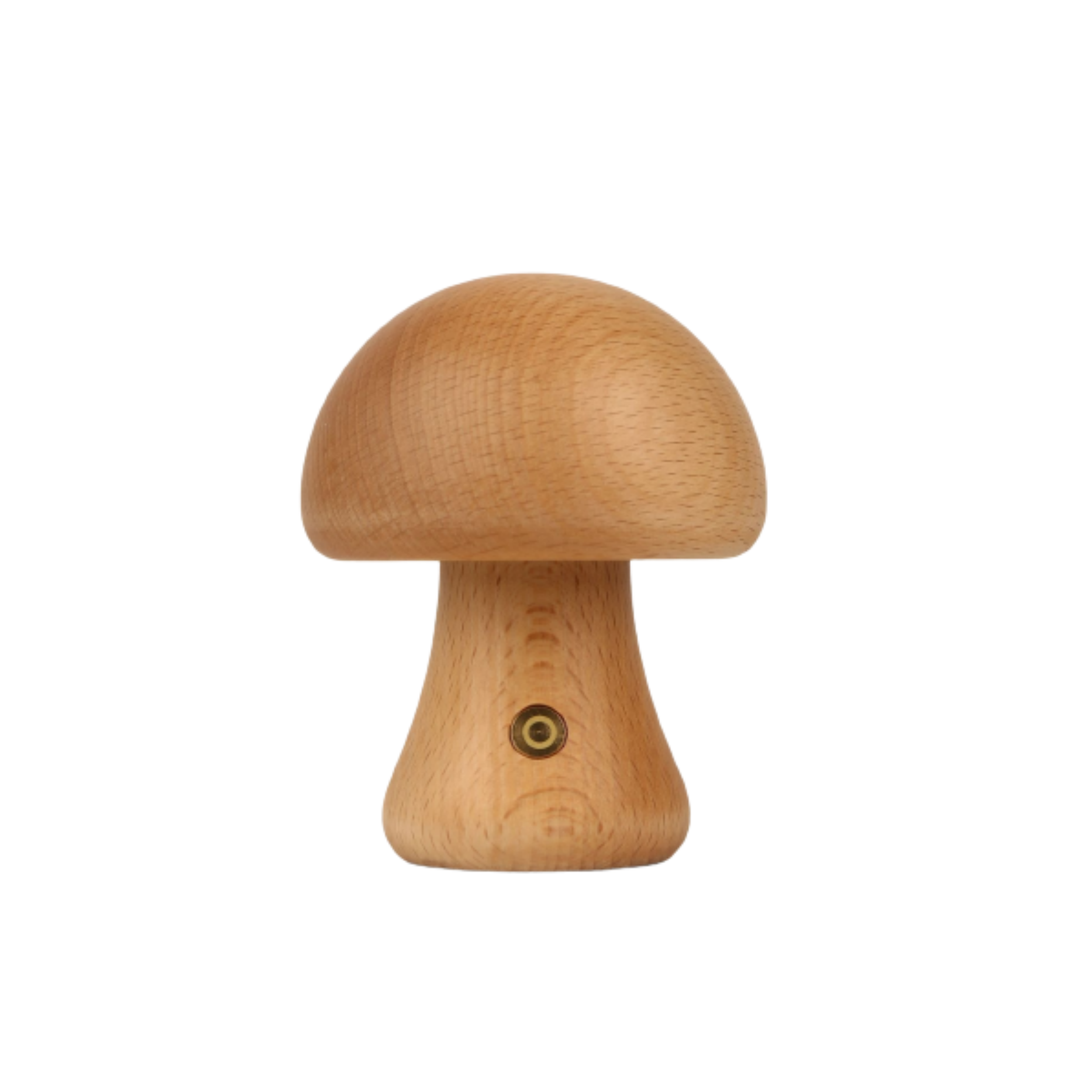 Lámpara LED de Noche de Madera en Forma de Hongo - Recargable y Portátil