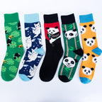 Calcetines de Algodón con Pandas y Flores 🐼🌸 | Originales y Cómodos