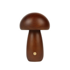 Lámpara LED de Noche de Madera en Forma de Hongo - Recargable y Portátil
