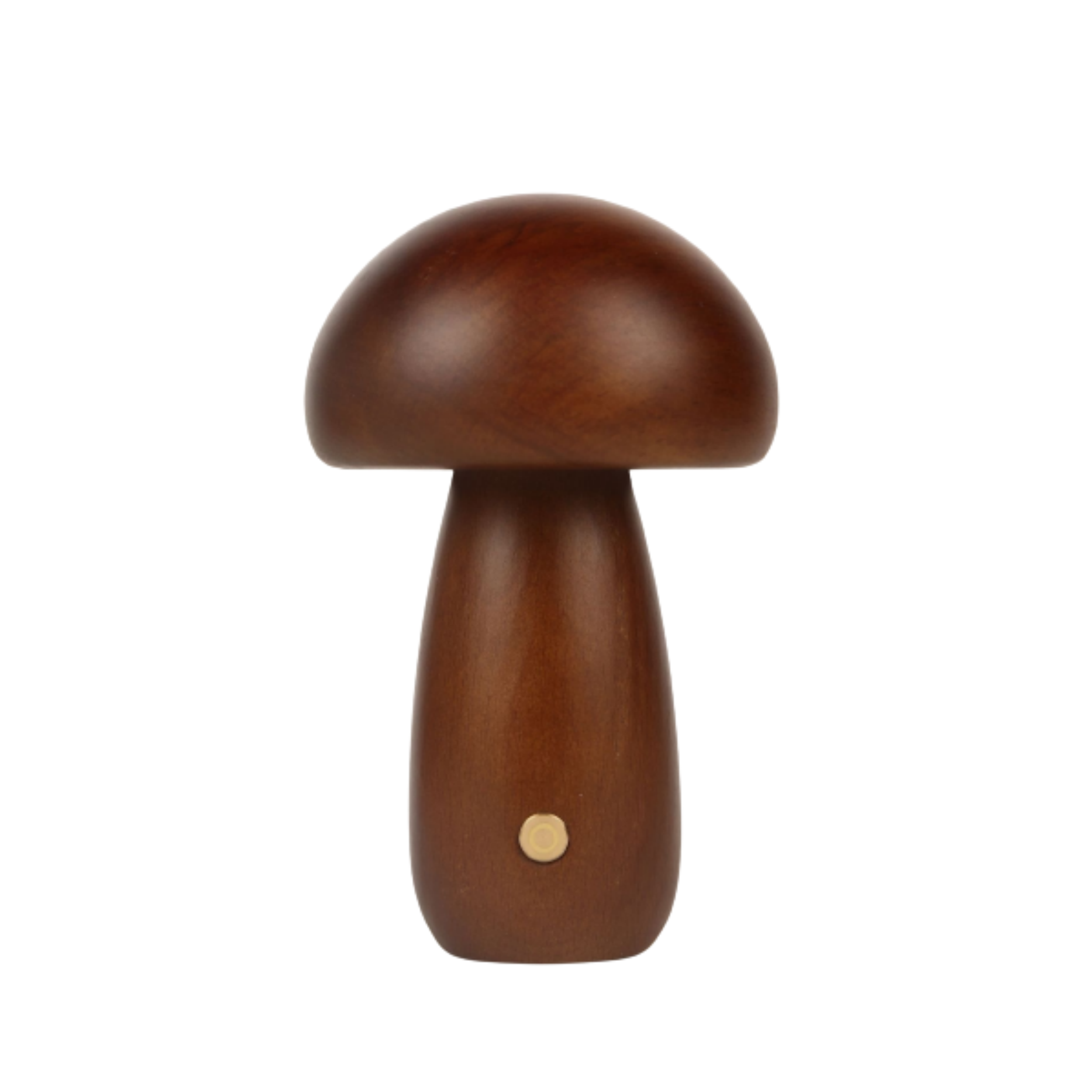 Lámpara LED de Noche de Madera en Forma de Hongo - Recargable y Portátil