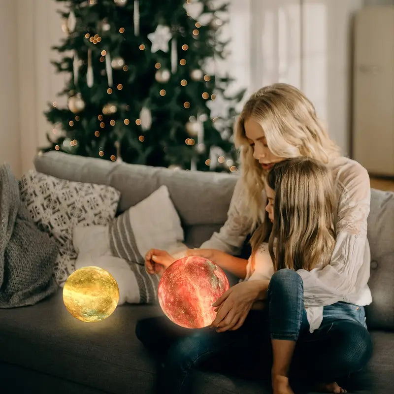 Lámpara Luna 3D LED 16 Colores con Base 🌙✨ | Magia en tu Hogar